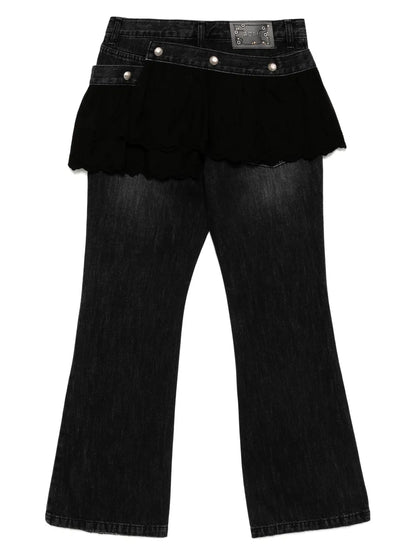 Lace Panel Detailing Jeans