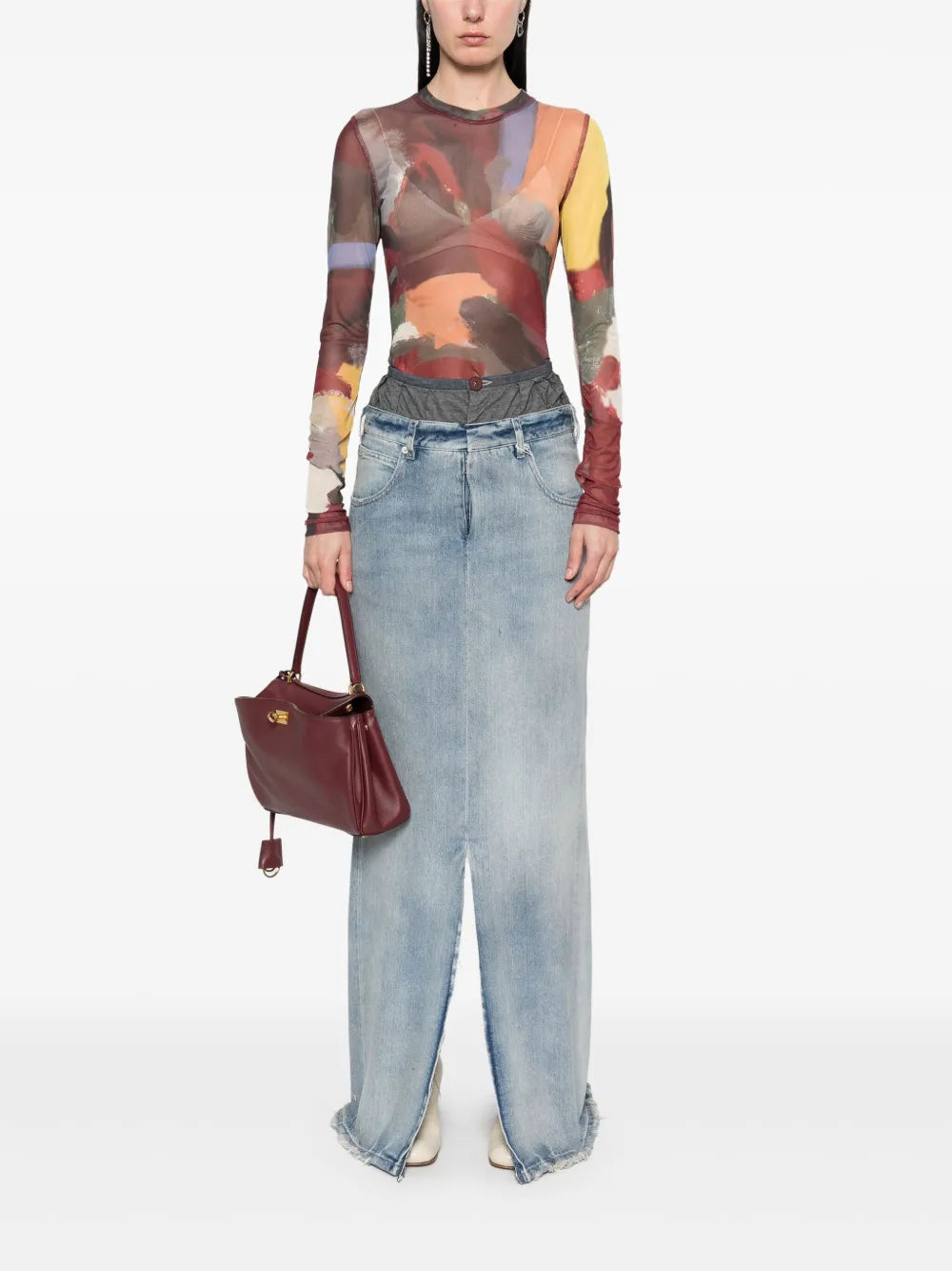 Denim Maxi Skirt