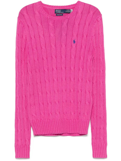 Crew-Neck Cable-Knit Sweater