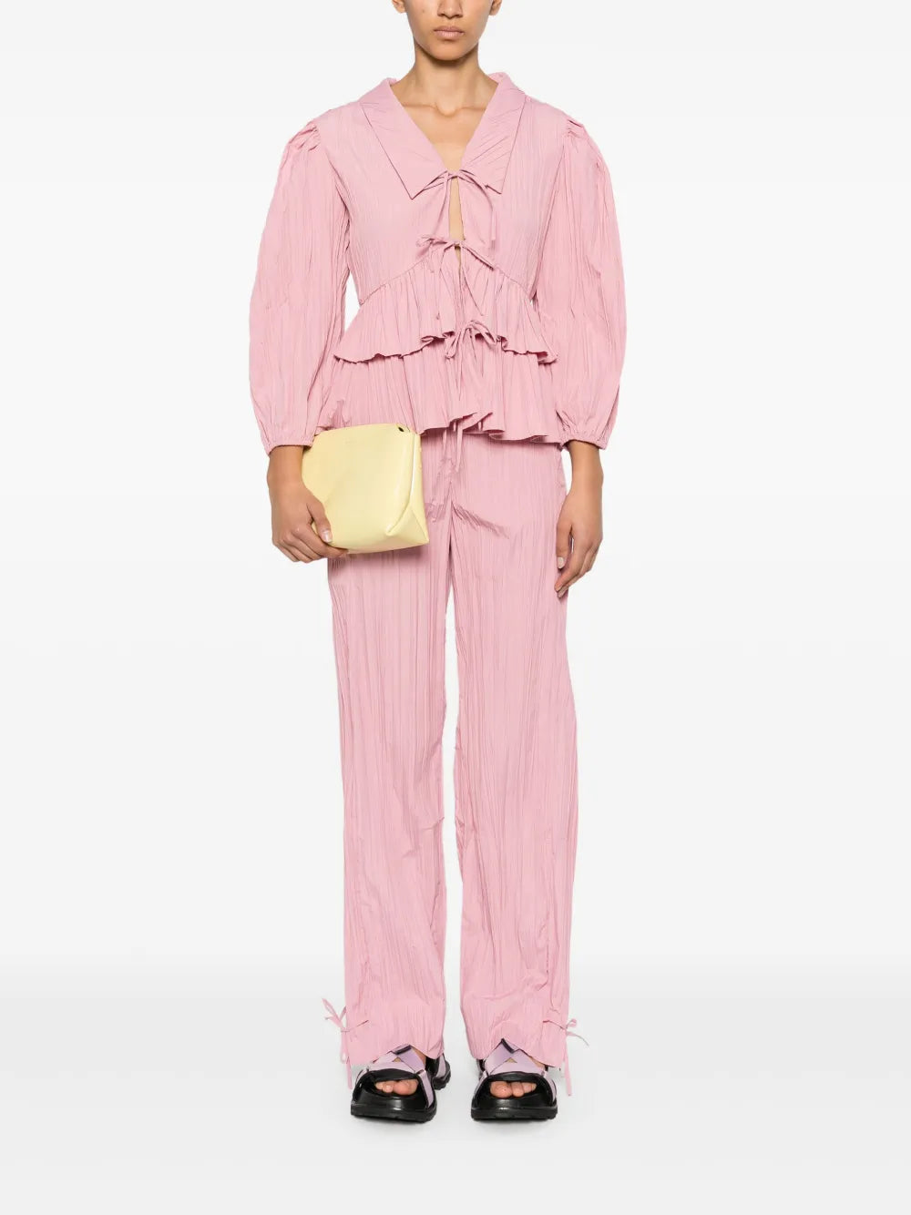 Tie-Fastening Loose Trousers