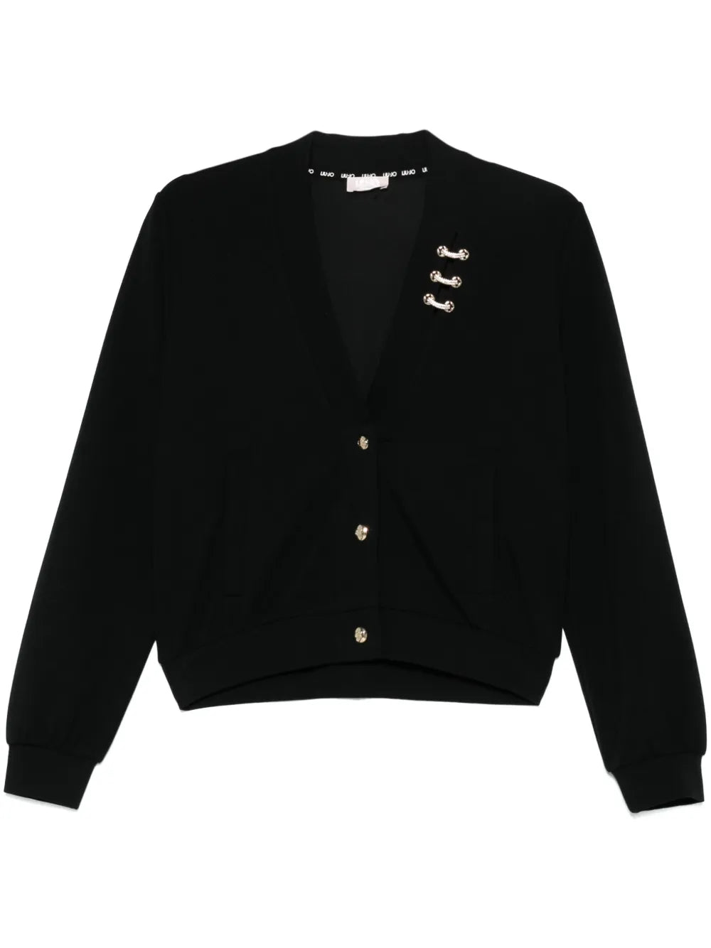 Crystal-Embellished V-Neck Sweatshirt