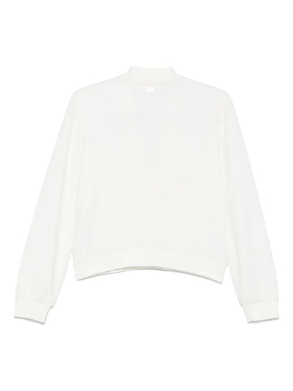 Crystal-Embellished V-Neck Sweatshirt