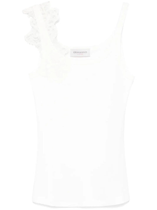 Lace-Detail Tank Top