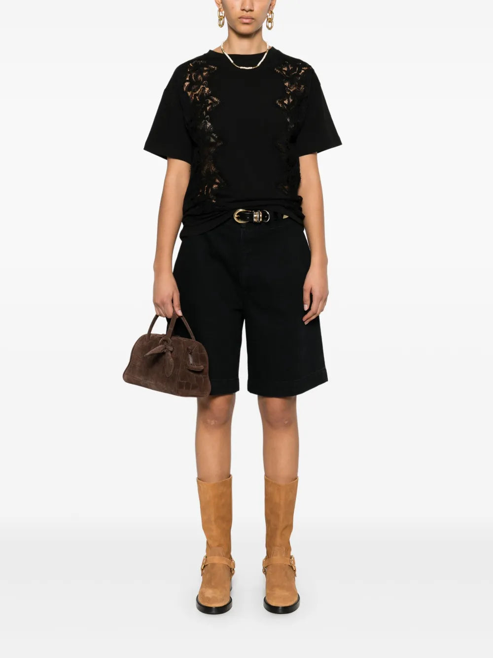 Lace-Detail T-Shirt