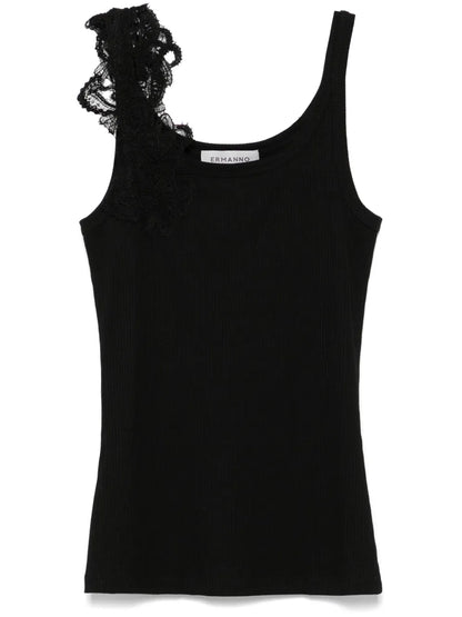 Lace-Trim Tank Top