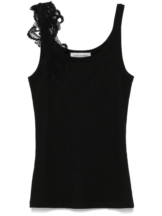 Lace-Trim Tank Top