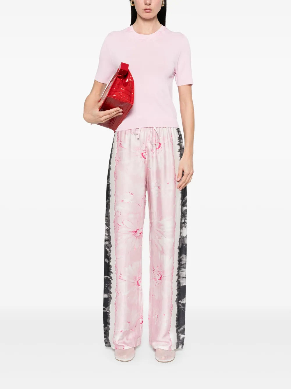Floral-Embroidery T-Shirt