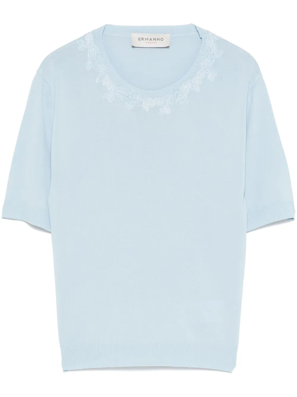 Floral-Embroidery T-Shirt