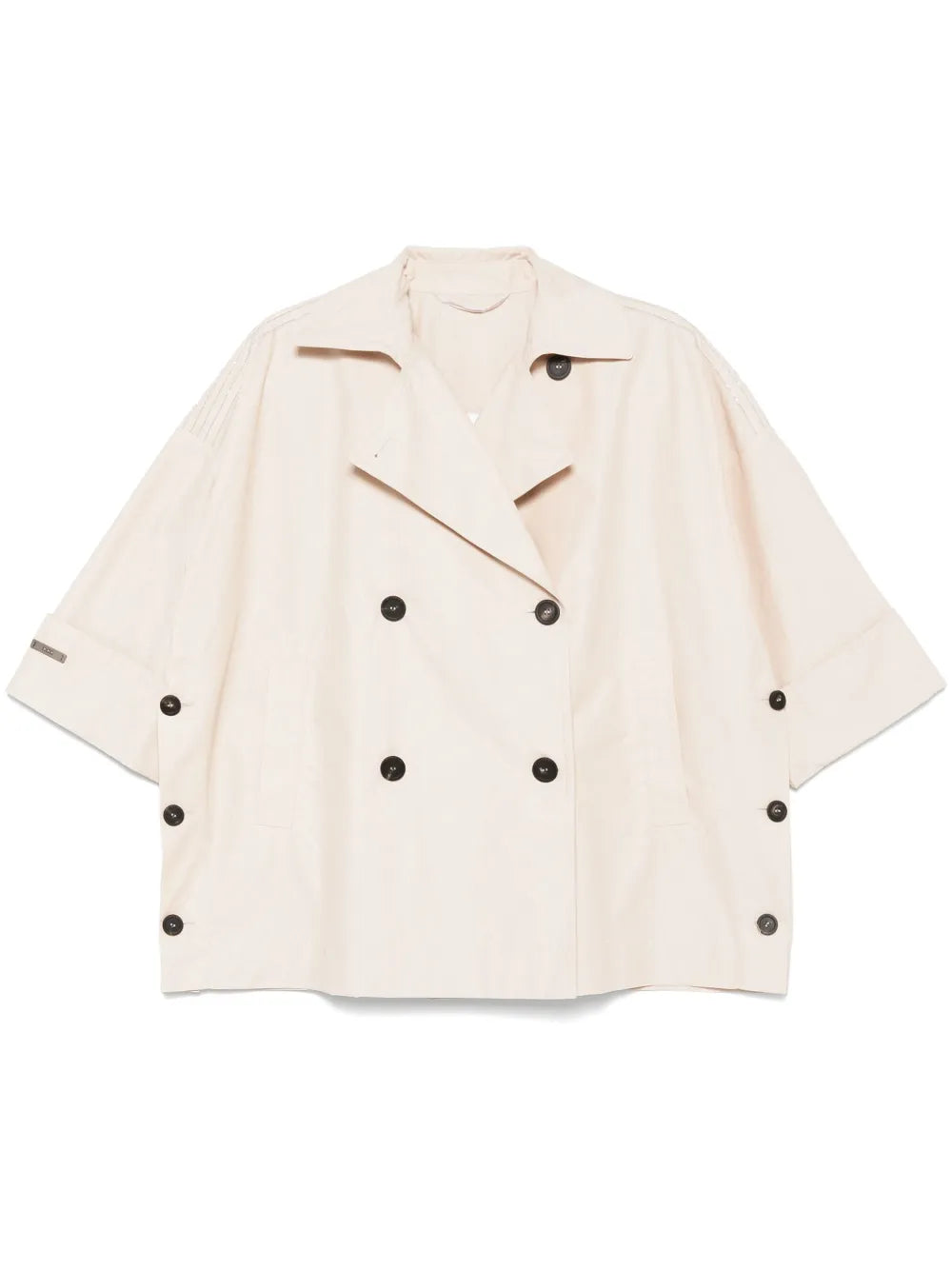 Bead-Detail Trench Coat