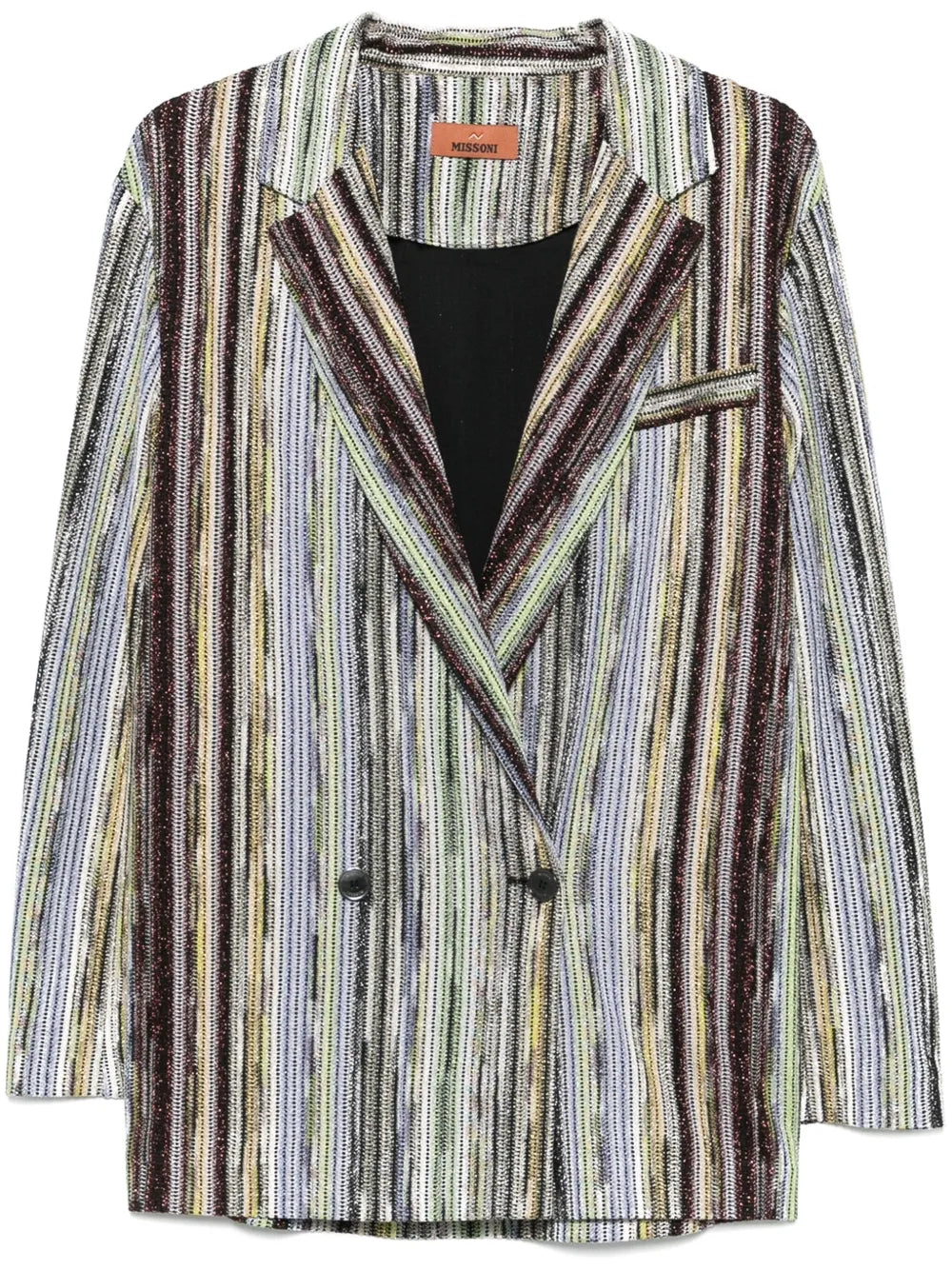 Striped Lamé Blazer