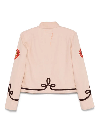 Embroidered Cropped Jacket