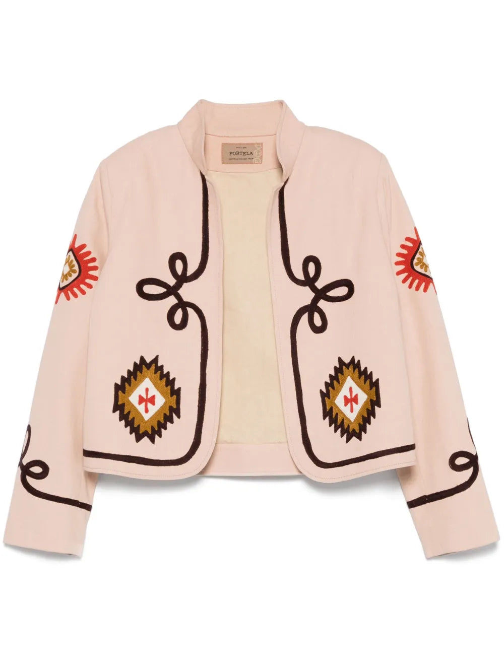 Embroidered Cropped Jacket
