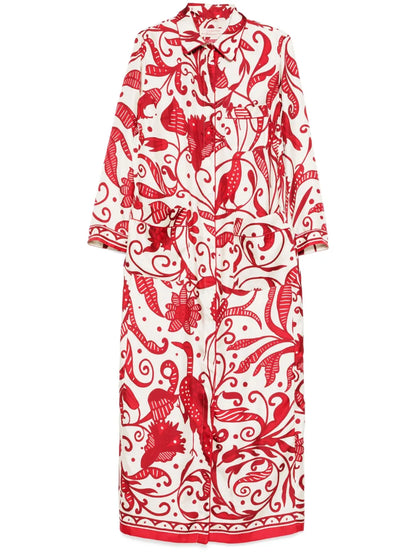 Floral-Print Shirt Dress