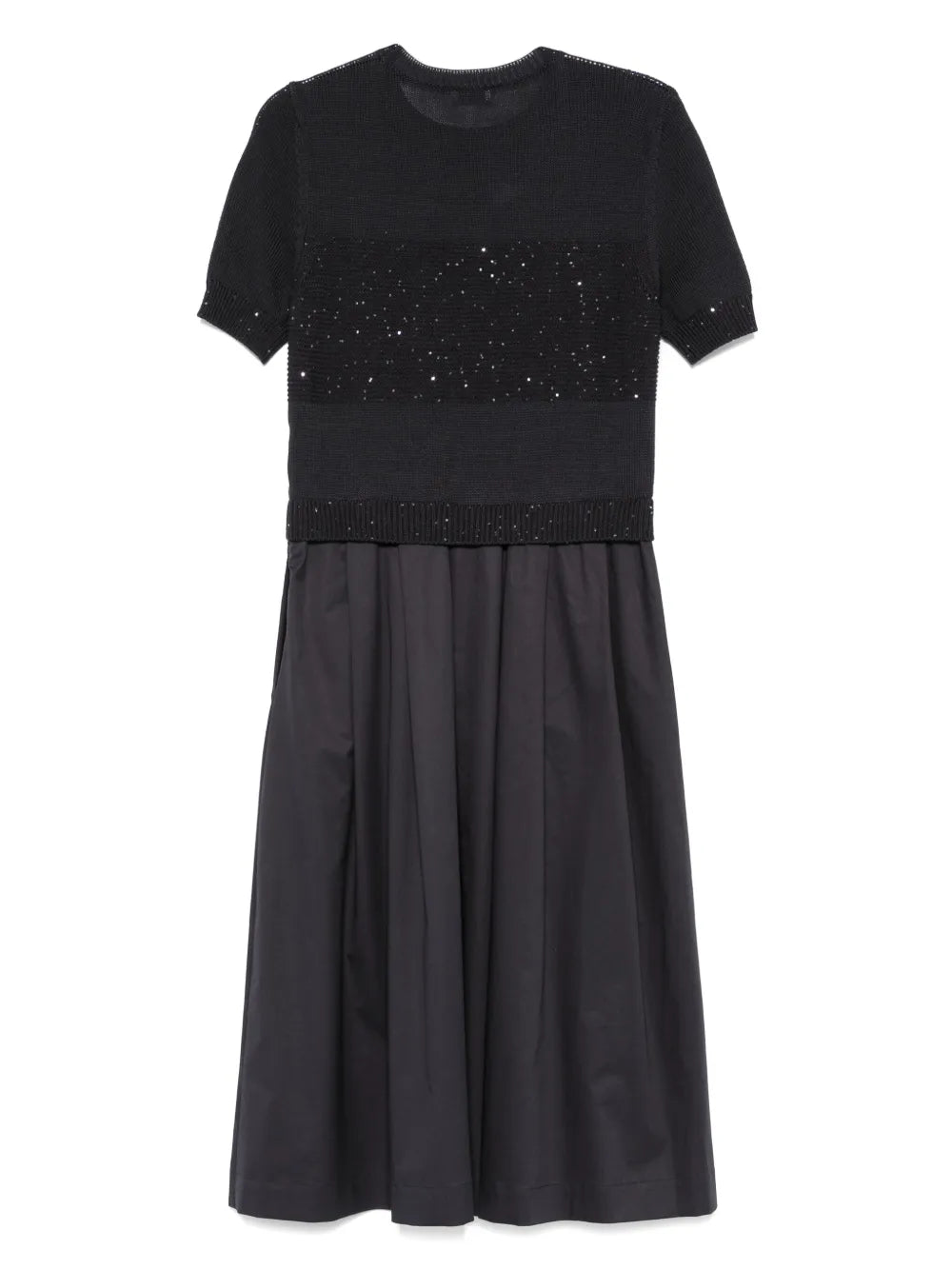 Sequin-Embellished Panelled Dress