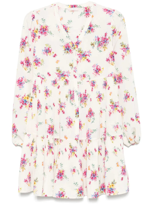Floral-Print Mini Dress