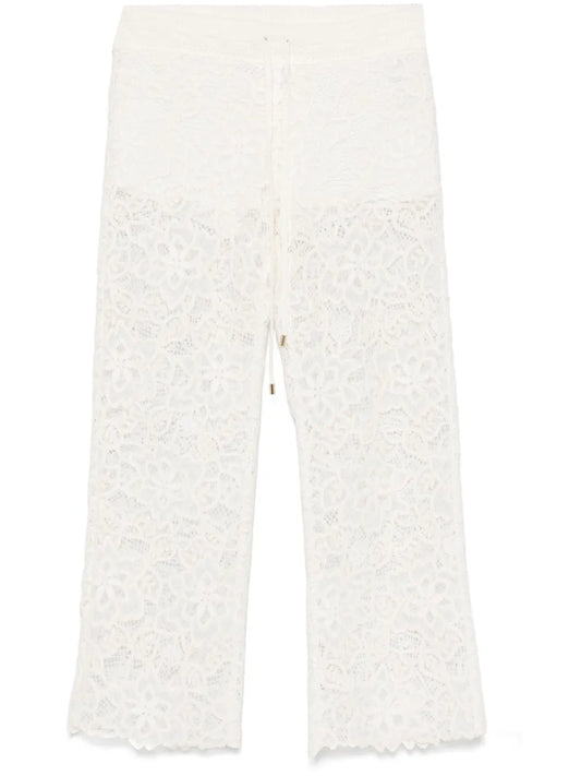 Guipure-Lace Trousers