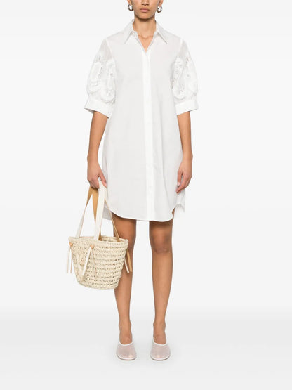 Lace-Panels Mini Dress