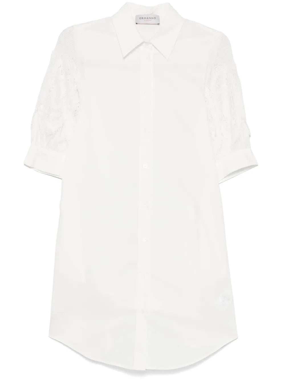 Lace-Panels Mini Dress