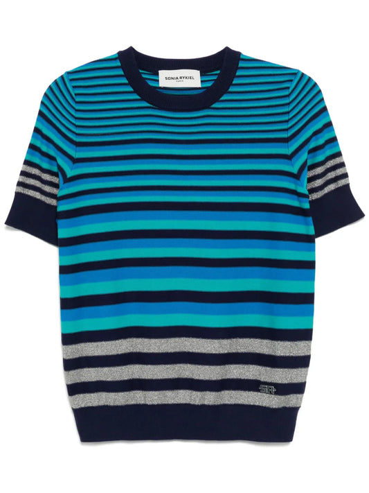 Short-Sleeved Striped Top