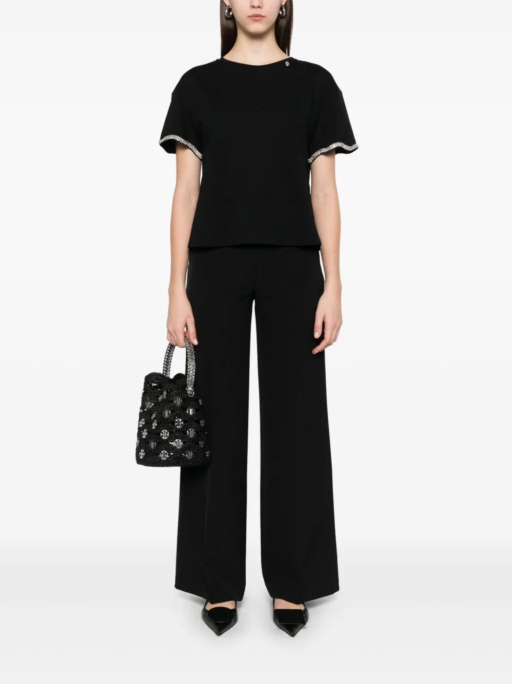 Crystal-Embellishment T-Shirt