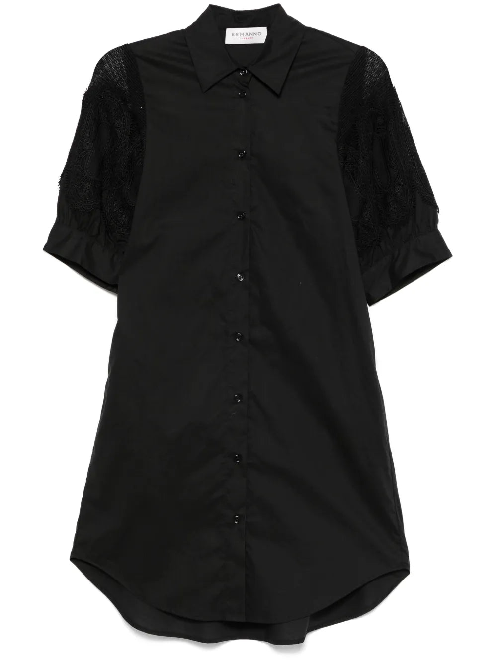 Lace-Panels Mini Dress