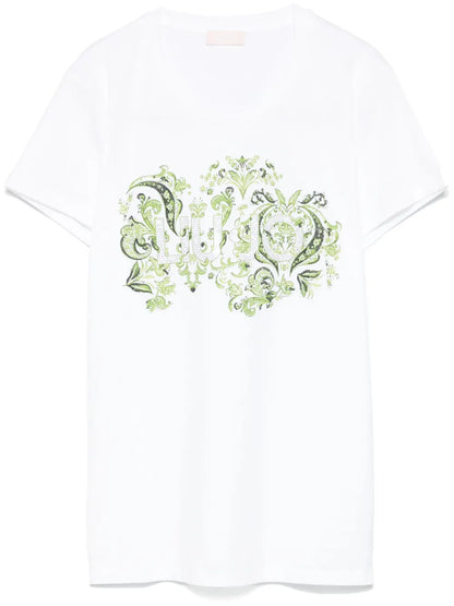 Crystal-Embellishment T-Shirt