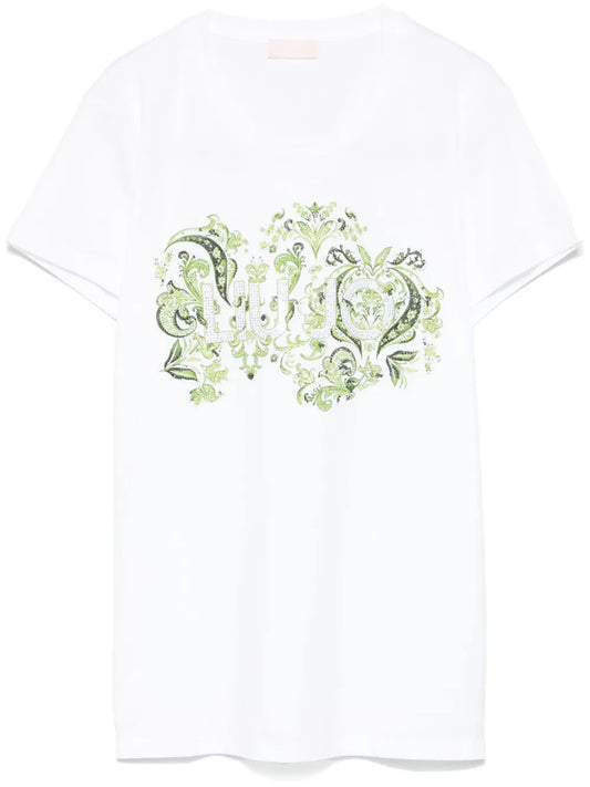 Crystal-Embellishment T-Shirt