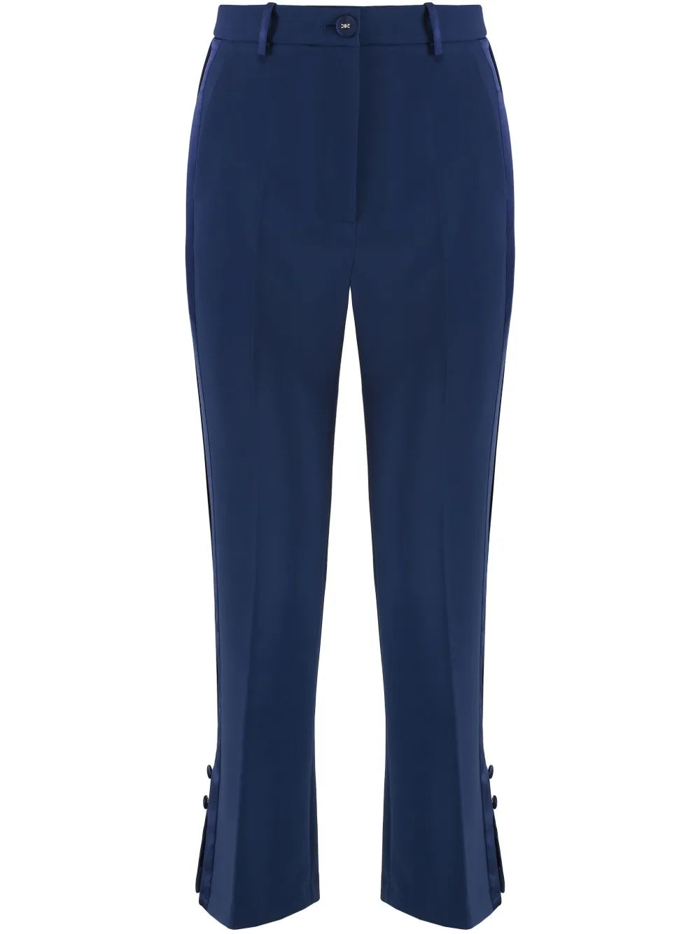 Satin-Bands Crepe Trousers