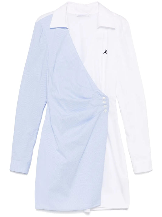 Panelled Mini Shirt Dress