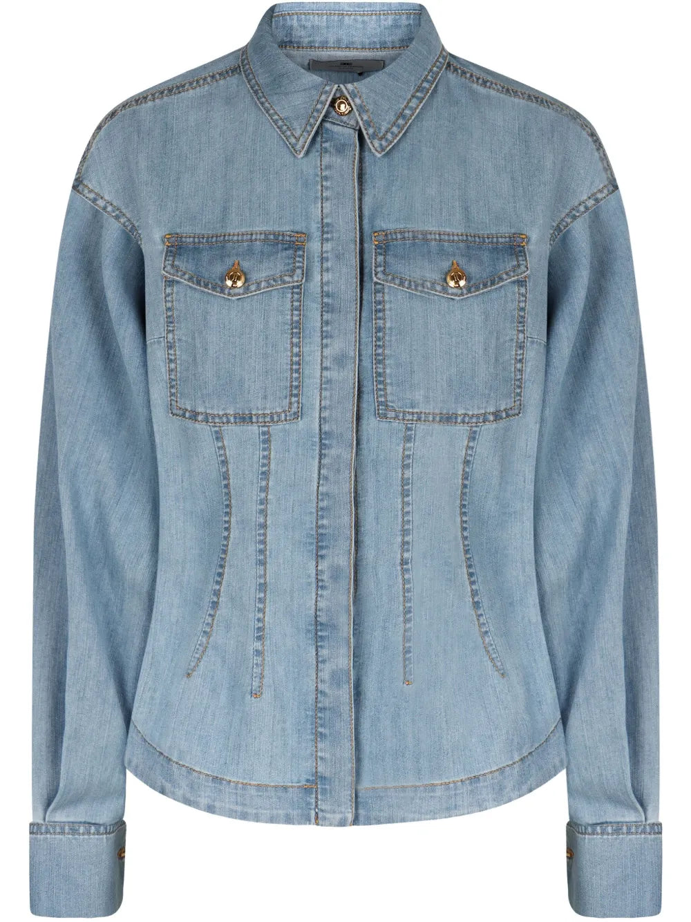 Peplum Denim Shirt
