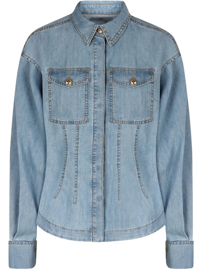 Peplum Denim Shirt