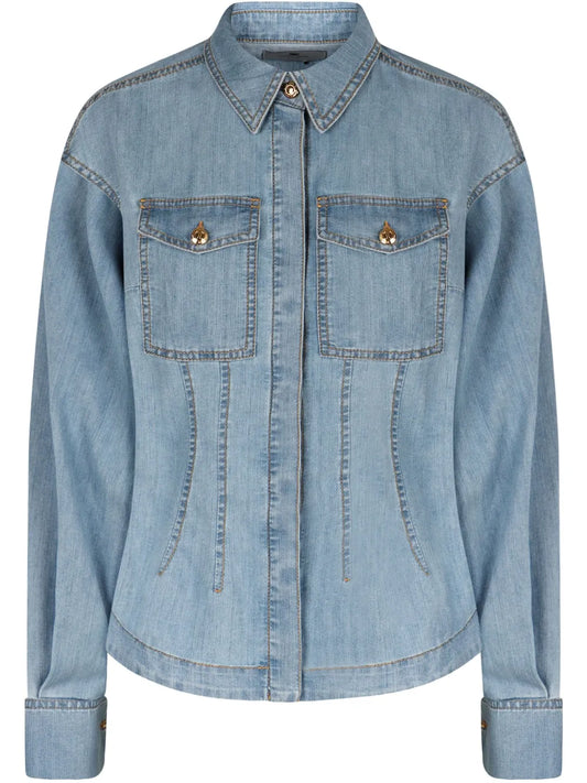 Peplum Denim Shirt