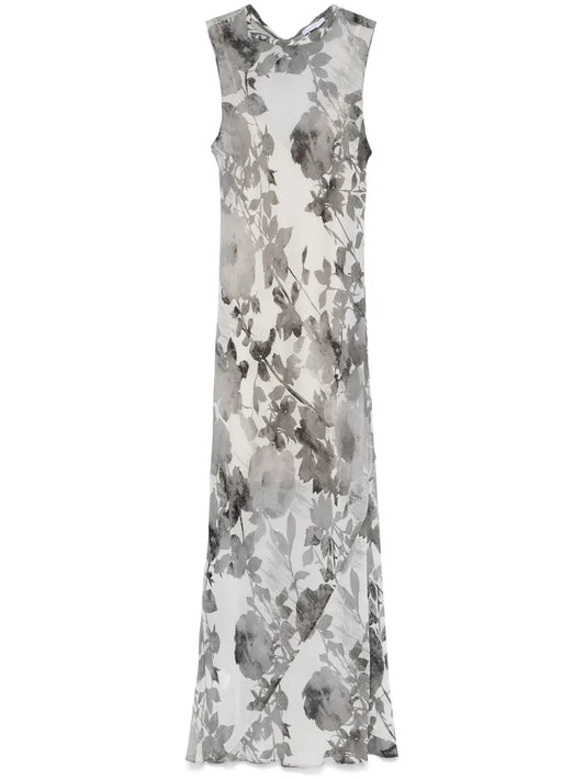 Floral-Print Midi Dress