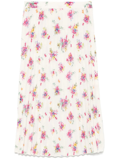 Floral-Print Midi Skirt