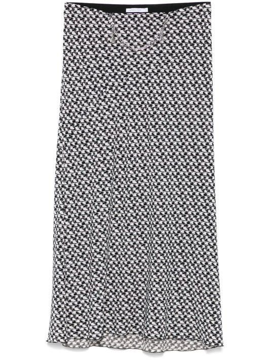 Jewel-Detail Midi Skirt