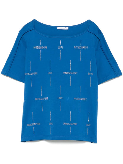 Crystal-Embellished Logo T-Shirt
