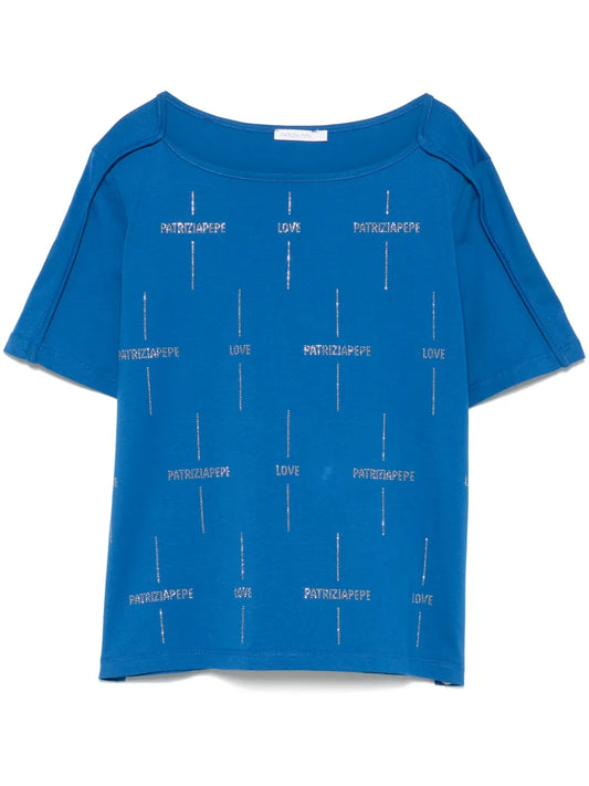 Crystal-Embellished Logo T-Shirt