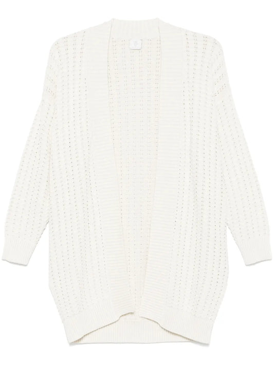 Metallic-Threading Cardigan