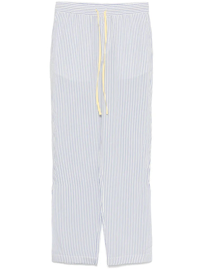 Striped Pajama-Style Trousers