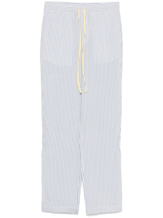 Striped Pajama-Style Trousers