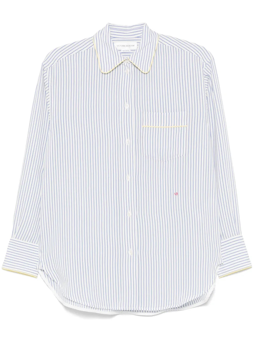 Striped Pajama-Style Shirt