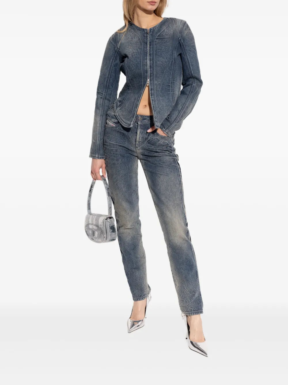 Zip-Up Denim Jacket