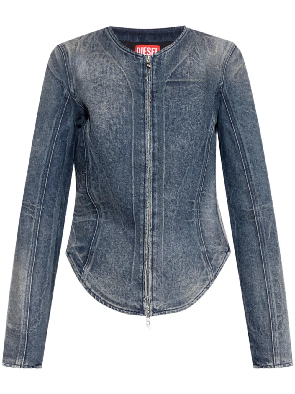 Zip-Up Denim Jacket