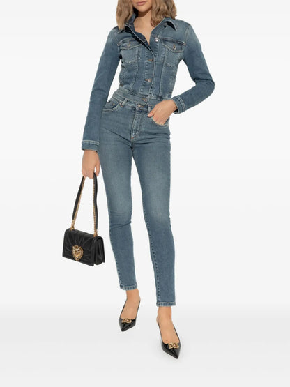 Logo-Plaque Denim Jacket