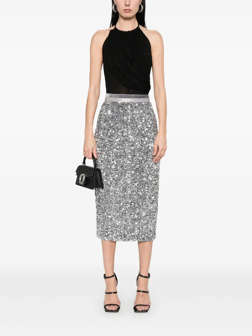 Sequinned Midi Skirt