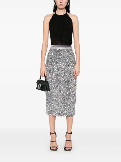 Sequinned Midi Skirt