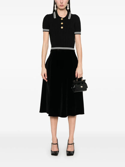 Velvet Midi Skirt