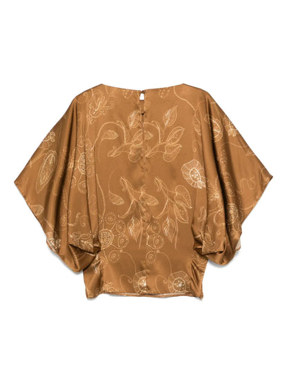 Floral-Print Blouse