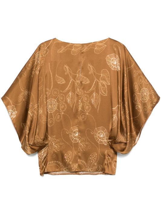 Floral-Print Blouse