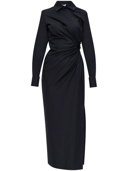 Draped-Detailing Midi Dress